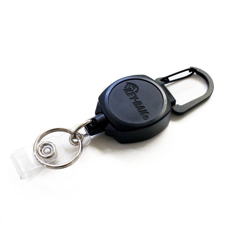 Key-Bak Sidekick ID Badge & Key Reel, 24"" Kevlar Cord w/Polycarbonate Case 3pk